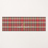 Weihnachten Kariert Rustikales Rotes Grün Personal Yogamatte (Vorderseite (Horizontal))