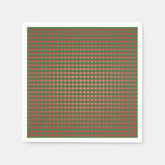 Weihnachten Kariert Serviette (Vorderseite)