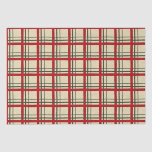 Weihnachten Kariert Tartan Design Seidenpapier