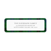 Weihnachten Kariert Tartan Green Custom Rücksendea (Vorne)