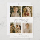 Weihnachten Kariert Trendy Bow Foto Ferienwohnungs Einladung (Rückseite)