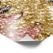 Weihnachten Kariert und Glitzer mit Text Fotodruck (Ecke)