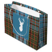 Weihnachten Kariert Urlaub Clan Anderson Tartan Große Geschenktüte (Rückseite Schrägansicht)