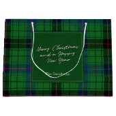 Weihnachten Kariert Urlaub Clan Davidson Tartan Große Geschenktüte (Vorderseite)