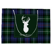 Weihnachten Kariert Urlaub Clan MacKenzie Tartan Große Geschenktüte (Rückseite)