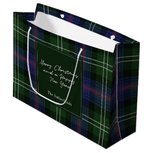 Weihnachten Kariert Urlaub Clan Sutherland Tartan Große Geschenktüte