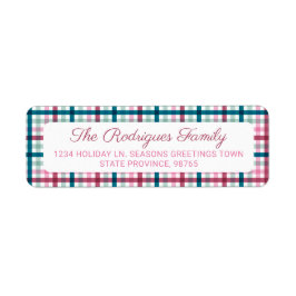 Weihnachten Karierte Aquamarine Magenta Rücksendea