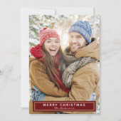 Weihnachten Karierte Fotokarte (Vorderseite)