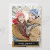 Weihnachten Karierte Fotokarte (Vorderseite)