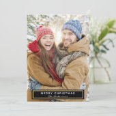 Weihnachten Karierte Fotokarte (Stehend Vorderseite)