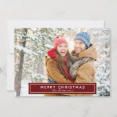 Weihnachten Karierte Fotokarte (Vorderseite)