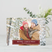 Weihnachten Karierte Fotokarte (Stehend Vorderseite)