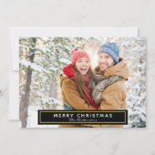 Weihnachten Karierte Fotokarte (Vorderseite)