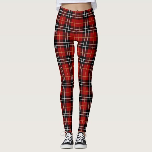 Weihnachten Karierte Ladys Leggings (Vorderseite)