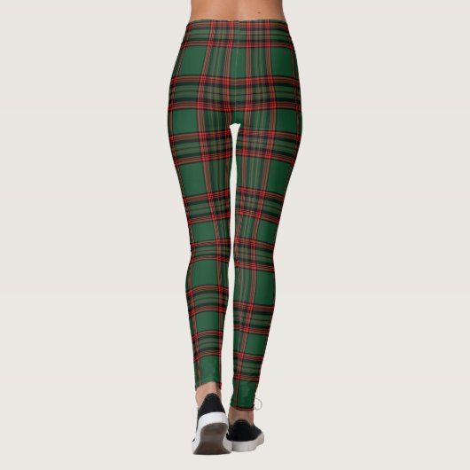Weihnachten karierte Leggings (Rückseite)