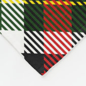 Weihnachten Karierte Monogram Erstfest Fleecedecke (Ecke)