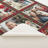 Weihnachten Karierte Personalisierte FotoCollage Sherpadecke (3/4)