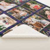 Weihnachten Karierte Personalisierte FotoCollage Sherpadecke (3/4)