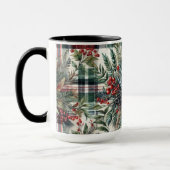 Weihnachten Karierte Pine Berries Kaffee Tasse Cup (Links)
