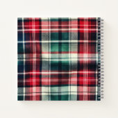 Weihnachten Karierte Weihnachtskatze mit Namen Notizblock (Rückseite)