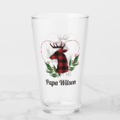 Weihnachten Karierter Hirsch, kundenspezifischer P Glas (Rückseite)