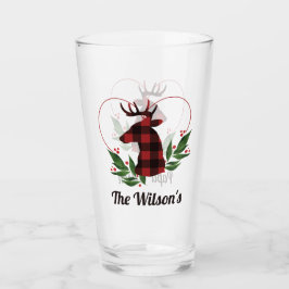 Weihnachten Karierter Hirsch, kundenspezifischer P Glas