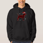 Weihnachten Karierter Hund Weihnachten Chihuahua P Hoodie (Vorderseite)