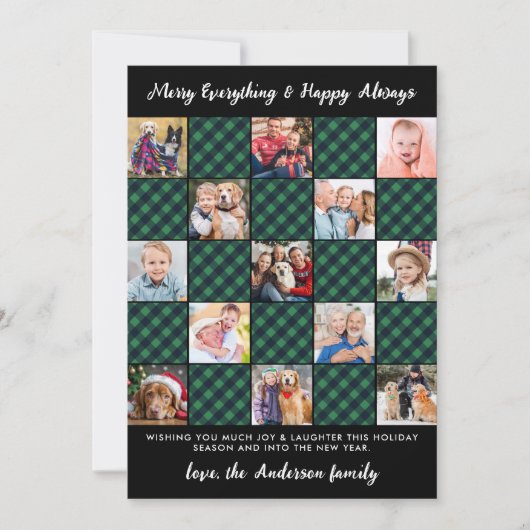 Weihnachten Karierter Patchwork 13 FotoCollage (Vorderseite)