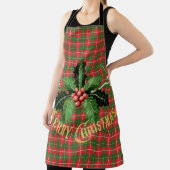 Weihnachten Kariertes Rotes Grün mit Kraut Schürze (InSitu)