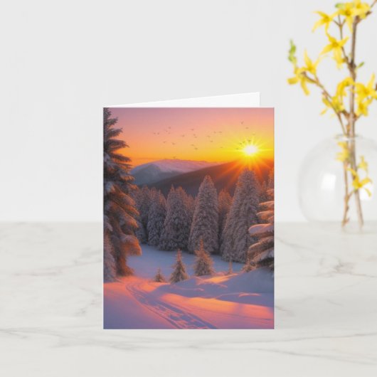 Weihnachten Karte (Gelbe Blume)