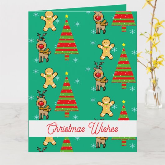 Weihnachten Karte (Gelbe Blume)