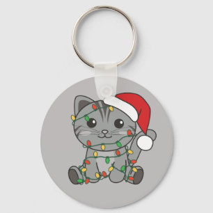 Weihnachten Katzen Wintertiere Katzen Schlüsselanh Schlüsselanhänger