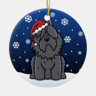 Weihnachten Kawaii Cartoon Bouvier DES Flandres Keramikornament