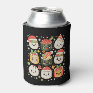 Weihnachten Kawaii Sushi Santa Japanisches Essen X Dosenkühler
