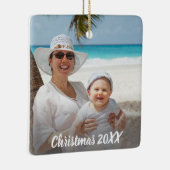 Weihnachten Keepake Volles Foto Keramik Ornament (Rechts)