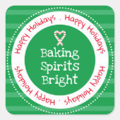 Weihnachten kein Peeking 25. Dezember Quadratischer Aufkleber (Vorderseite)