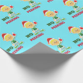 Weihnachten kein Peeking Elf Geschenk Wrap Geschenkpapier (Ecke)