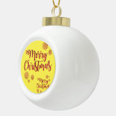 Weihnachten Keramik Ball Ornament, Frohe Weihnacht Keramik Kugel-Ornament (Rechts)
