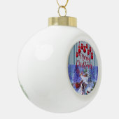 Weihnachten Keramik Ball Ornament, Frohe Weihnacht Keramik Kugel-Ornament (Links)