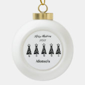 Weihnachten Keramik Ball Ornament, Frohe Weihnacht Keramik Kugel-Ornament (Vorderseite)