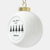 Weihnachten Keramik Ball Ornament, Frohe Weihnacht Keramik Kugel-Ornament (Rechts)