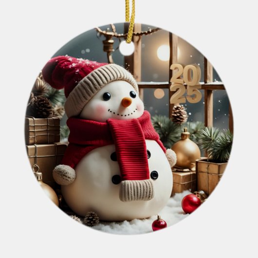 Weihnachten - Keramik Circle Ornament (Vorne)