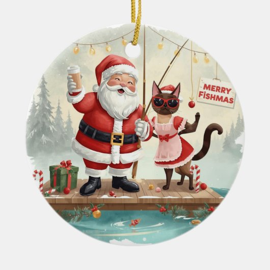 Weihnachten Keramik Ornament (Vorne)