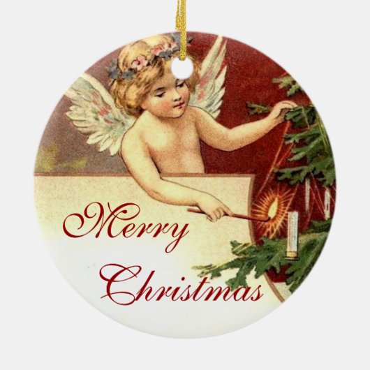 Weihnachten Keramik Ornament (Hinten)