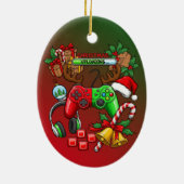 Weihnachten Keramik Ornament (Hinten)