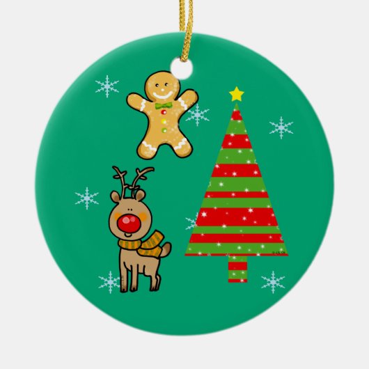 Weihnachten Keramik Ornament (Vorne)