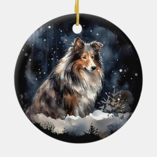 Weihnachten Keramik Ornament (Hinten)