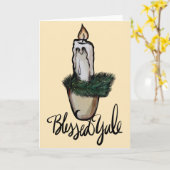 Weihnachten-Kerze Karte (Gelbe Blume)