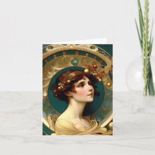 Weihnachten - KI - Jugendstil - C Karte