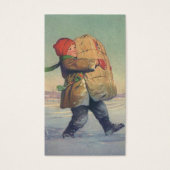 Weihnachten, Kind mit großem Paket (Vorderseite)